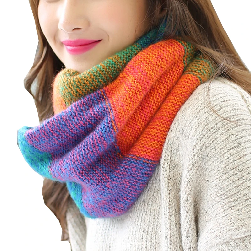 2018 bufandas de Invierno para mujer bufanda de punto cálido infinito Snood damas bufanda anillo Unisex de moda círculo Neckchief| Bufandas de mujer| - AliExpress
