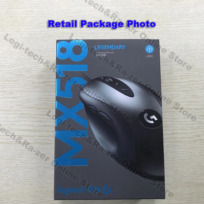 Logitech Legendary Gaming mouse MX518 с героем 1,6 K dpi, оптическая, 400 ips, Классическая мышь с уровнем температуры для мощного пользователя Legend Reborn