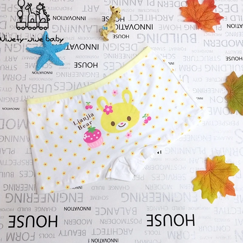 12 шт./лот; хлопковое детское нижнее белье; удобные и дышащие трусы для девочек; детское нижнее белье с милым рисунком; смешанные цвета