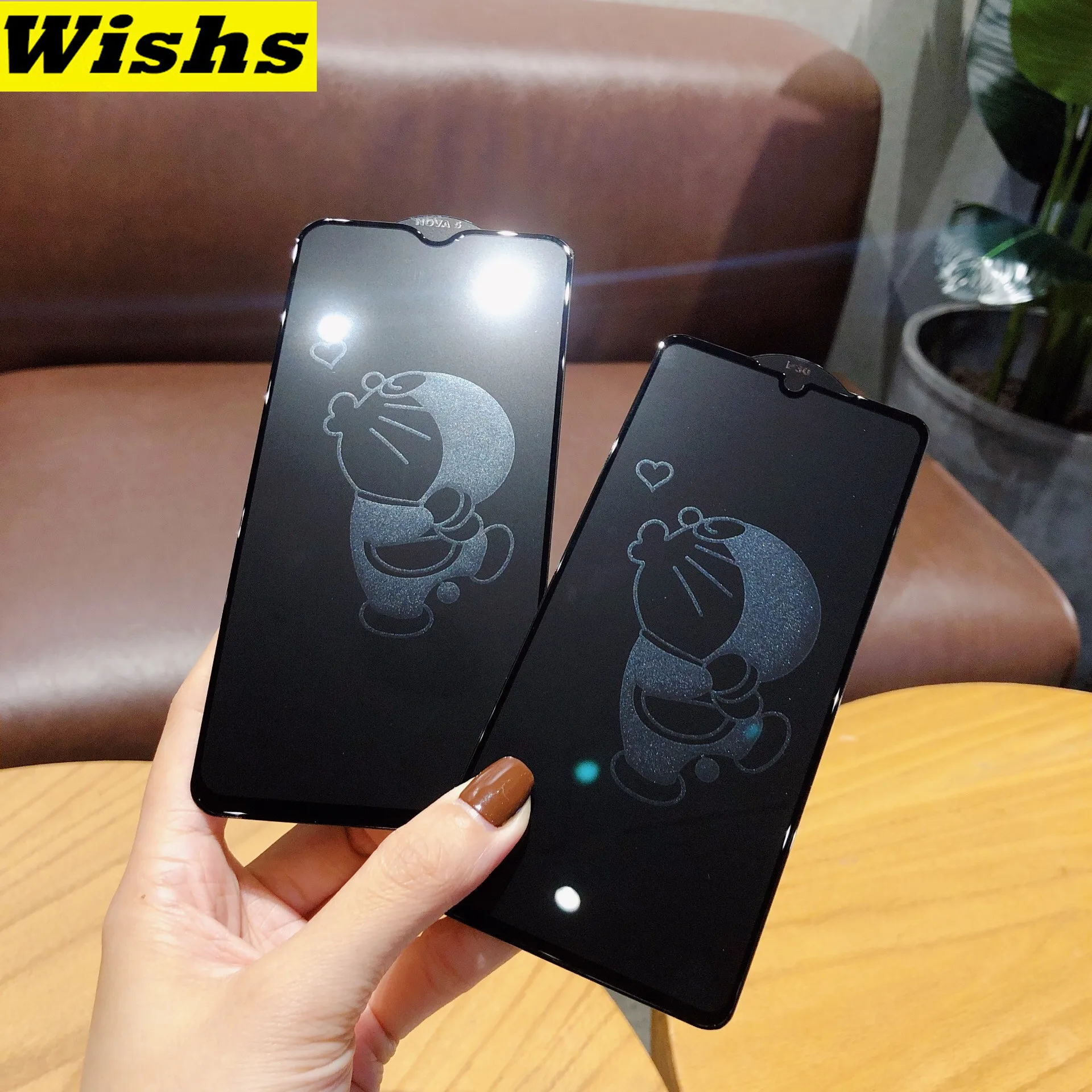 

Glitter Invisible Cartoon Doraemon Bear Rabbit Full Screen Tempered Glass Film For Huawei P30 P20 Mate 20 Nova 5i Nova 4 Nova 5