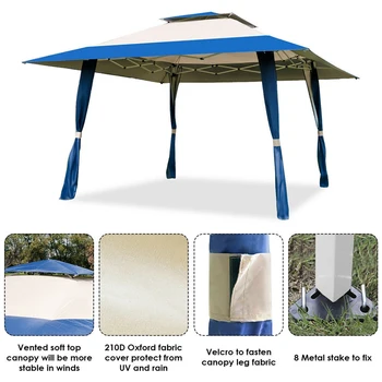 

Outdoor Folding Gazebo Canopy Shelter Awning Tent Patio OP3280color