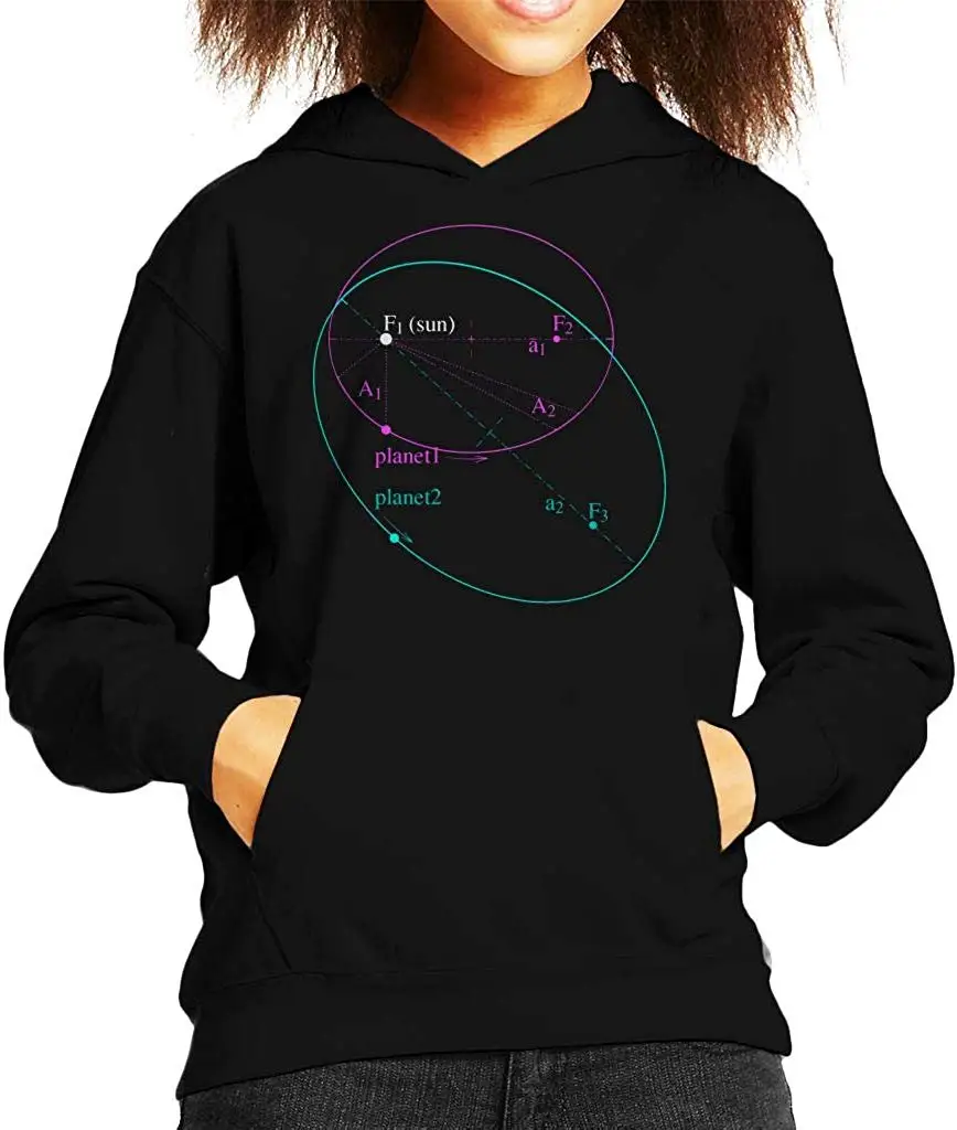 Математика и наука Keplers Law of Planetary Motion Детский свитер с капюшоном унисекс для мужчин и женщин толстовка