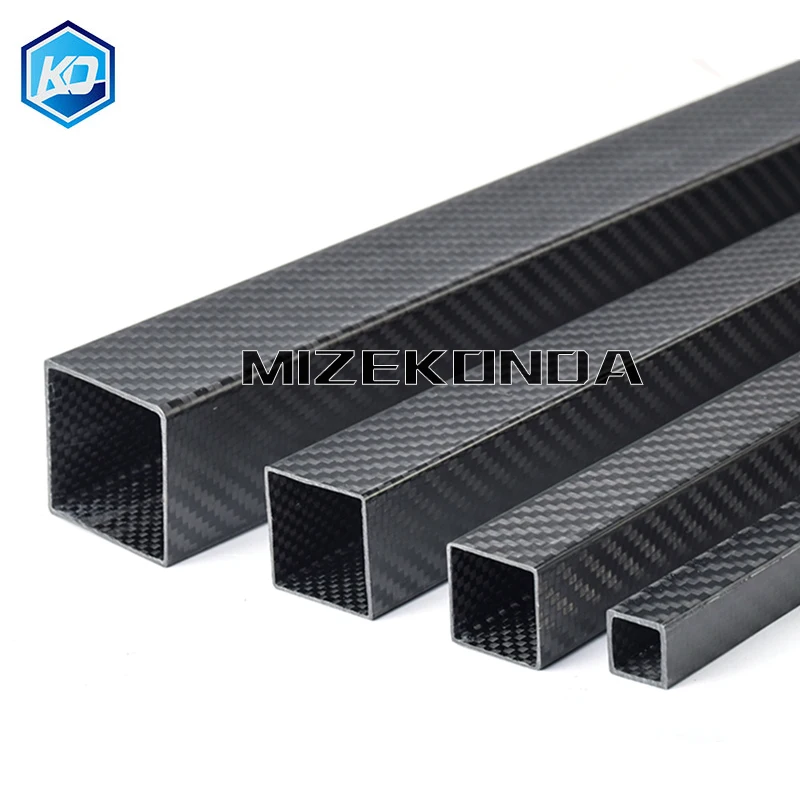 1Pcs 1000mm 3K Full Carbon Fiber Square Tube OD 8 10 15 20 22 25 28mm Twill Matte Surface Dedicated To Multi-Rotor Accessories