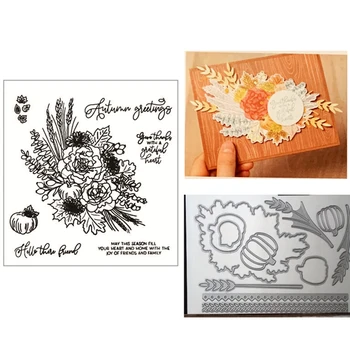 

2020 New Metal Cutting Dies and Scrapbooking For Paper Making Flowers and Pumpkins Embossing Card Clear Stamps Stampin Up Set