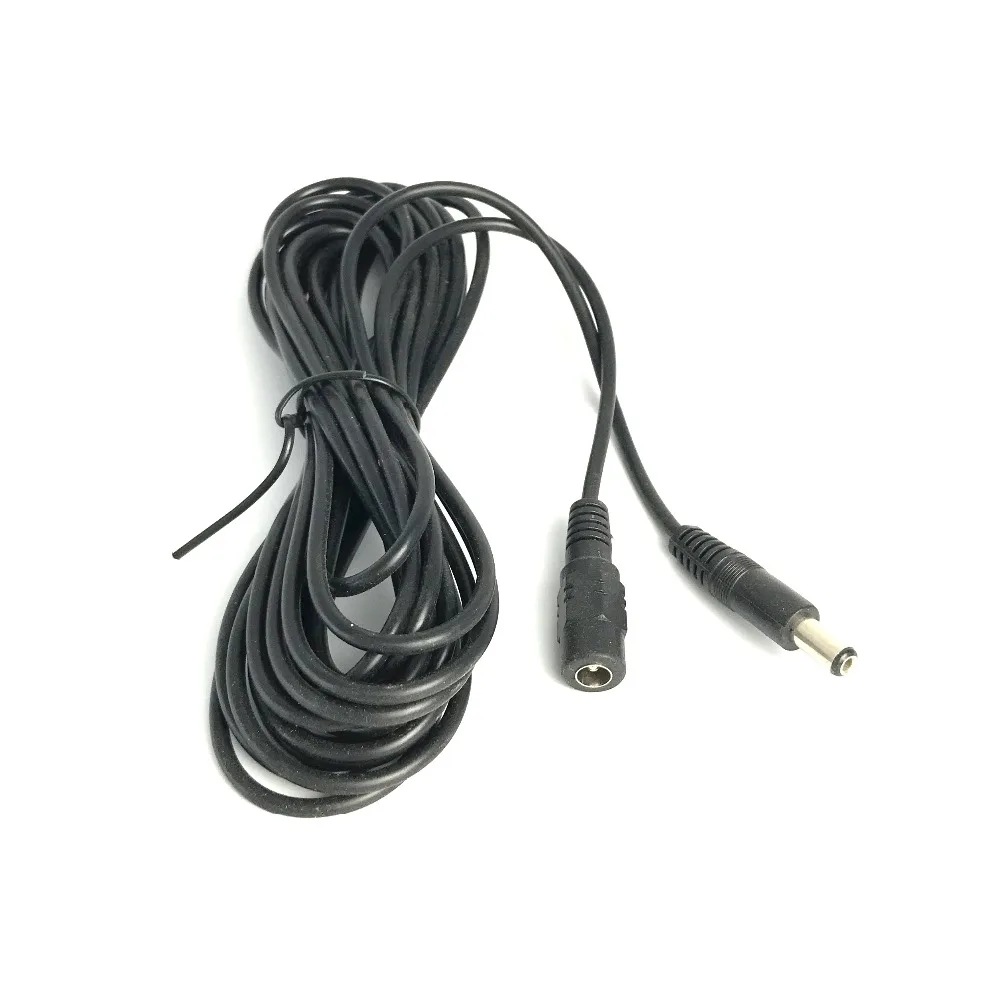 5M/10M/15M/20M/30M DC 12V Extended Surveillance Camera Power Cable 5.5mmx2.1mm Male Female Extension Cord for Security Camera 6