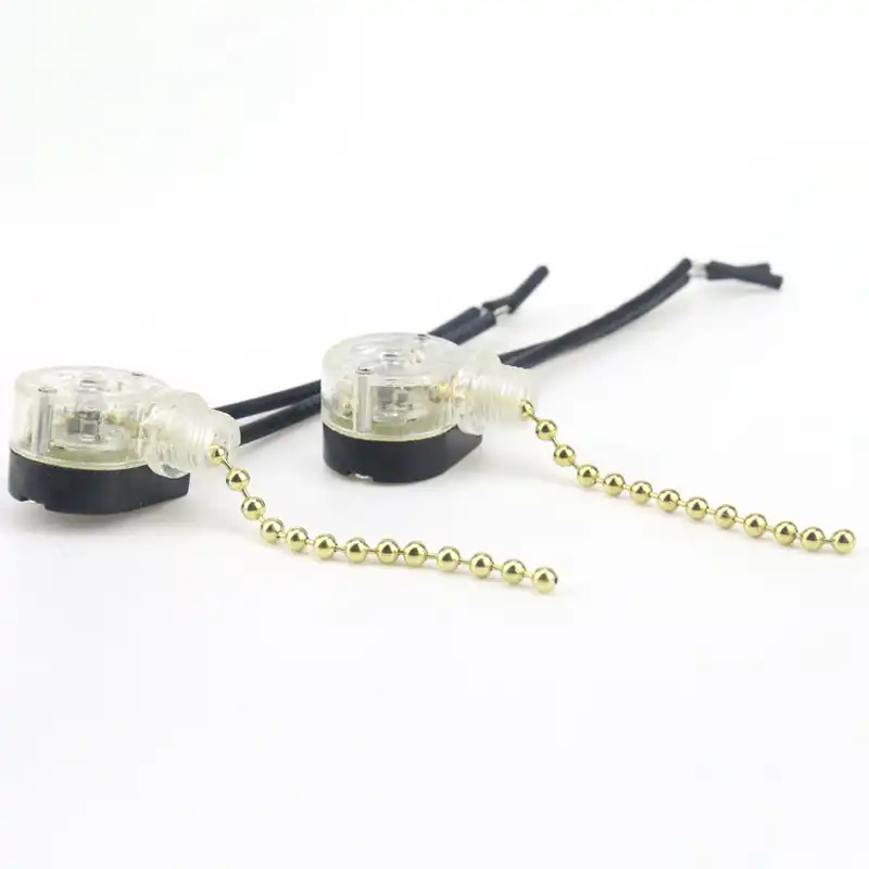 5pcs Photoelectric Zipper Pull Rope Switch Ceiling Fan Wall Lamp