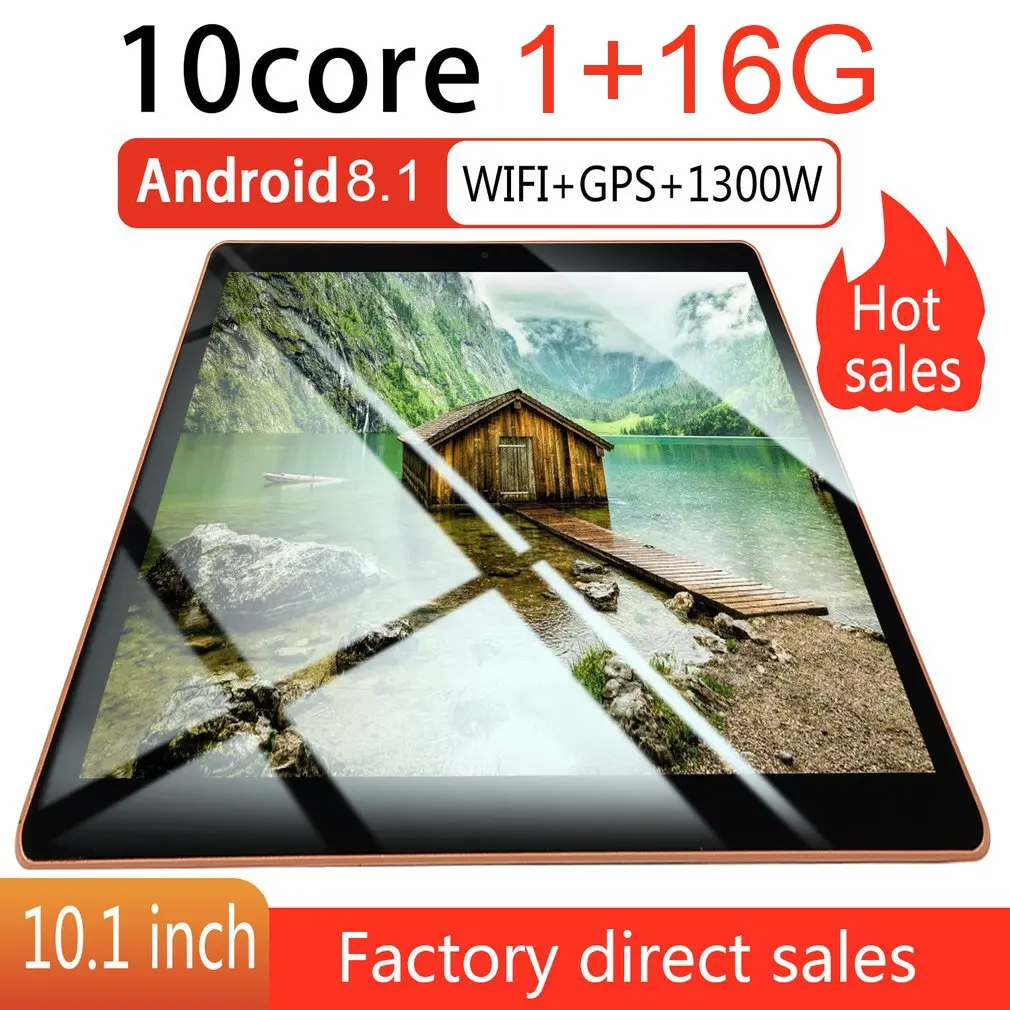 KT107 пластиковый планшет 10 1 дюймов HD большой экран Android 8 версия модный портативный