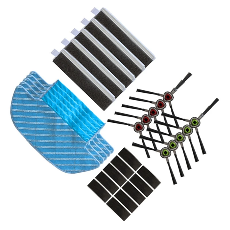 

Robotic Vacuum Cleaner Mop Cloths Brush Filter for ECOVACS DEEBOT OZMO Slim 10 Robot Vacuum Cleaner Rags Parts Accessories