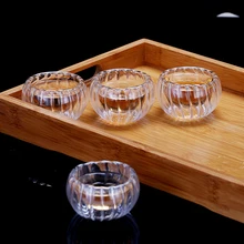 50 мл двухслойная чашка для чая элегантная прозрачная чашка для питья термостойкая чашка для воды для цветов чайные чашки для домашнего офиса чайная посуда