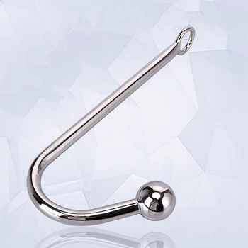 Anal Hook Metal Butt Plug with Ball Anal Plug Anal Dilator Gay Sex Toys Stainless Steel New for Men and Women Adult Games Piece 2