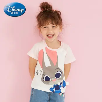 

Disney Cartoon Pattern Baby Children's Clothing Girl Breathable Round Neck Short-sleeved T-shirt Baby Loose and Thin Soft Top