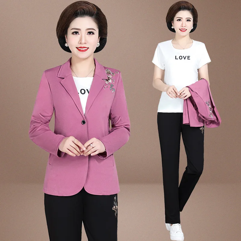 

Sports WOMEN'S Suit Spring And Autumn 2019 New Style Korean-style Two Pieces Elegant Casual Suit Jacket Autumn Fashion Three-pie