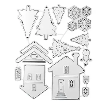 

House Tree Metal Cutting Dies Stencil Scrapbooking DIY Album Stamp Paper Card Embossing Decor Craft