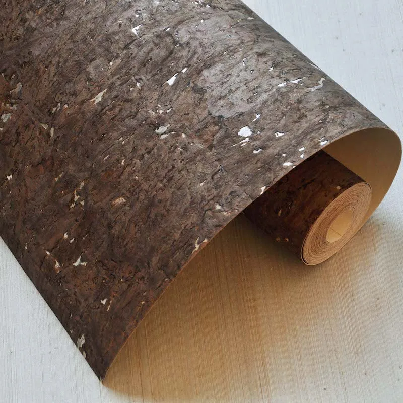 MYWIND Natural Cork Wallcovering 2021 Modern Design Brown Wallpaper Roll For Office Decoration