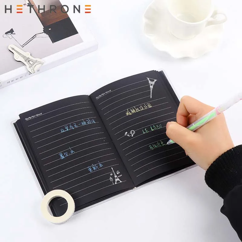 Hethrone черный архитектурный креативный альбом для рисования граффити мягкий переплет notbook еженедельник дневник трав