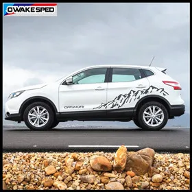 Both Side Mountain Graphics Stickers For Nissan Qashqai J11 J10 OFF ROAD Styling Car Door Body Decor Decals (1)_副本