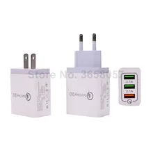 50 шт Qc3.0 быстрое настенное зарядное устройство Usb для путешествий Быстрая зарядка 3,0 Мульти Usb зарядное устройство для телефона 3 порта портативное быстрое зарядное устройство EU/US версия