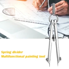 

Bow Divider Spring Compasses Multifunction Leather Printing Knob Electrocardiogram Engineering Compasses Drawing Tool