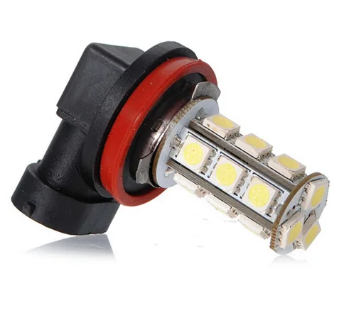 

1 шт. X H11 H8 Разъем 18 SMD светодиодный 5050 Автомобильные противотуманные фары s лампа дальнего света ксенон белый DC12V