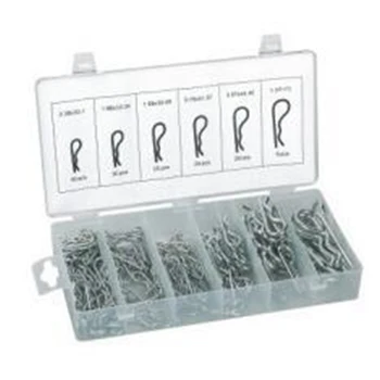 

150pcs With Case Plated Home R Type Hardware Fasten Pins Set Steel Split Cotter Wave Shape Multipurpose Industrial Clips Tractor