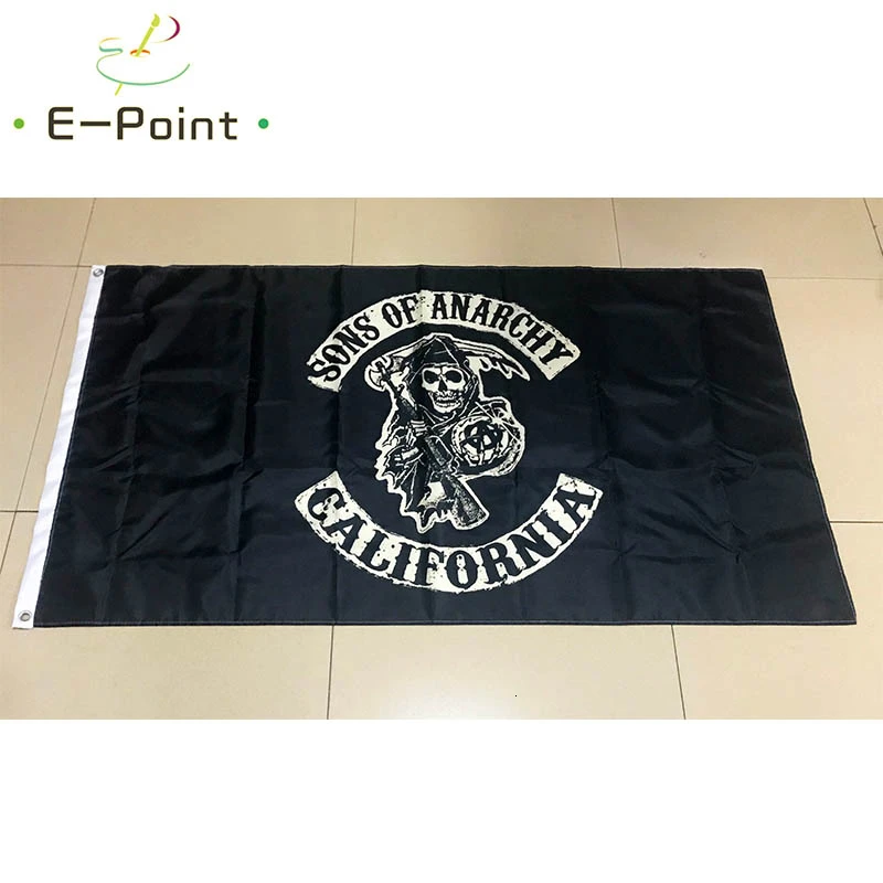 

Sons of Anarchy California Flag 2ft*3ft (60*90cm) 3ft*5ft (90*150cm) Size Christmas Decorations for Home Flag Banner Gifts