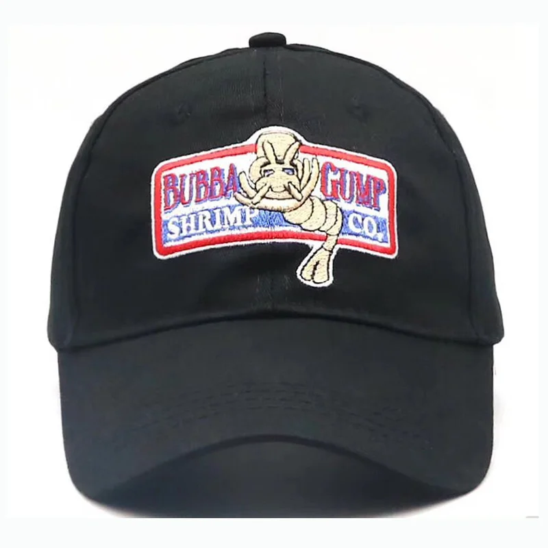 Adjustable Bubba Gump Baseball Cap Shrimp Hat Forest Gump Costume Hats Embroidered Hat for Hallowen Costume