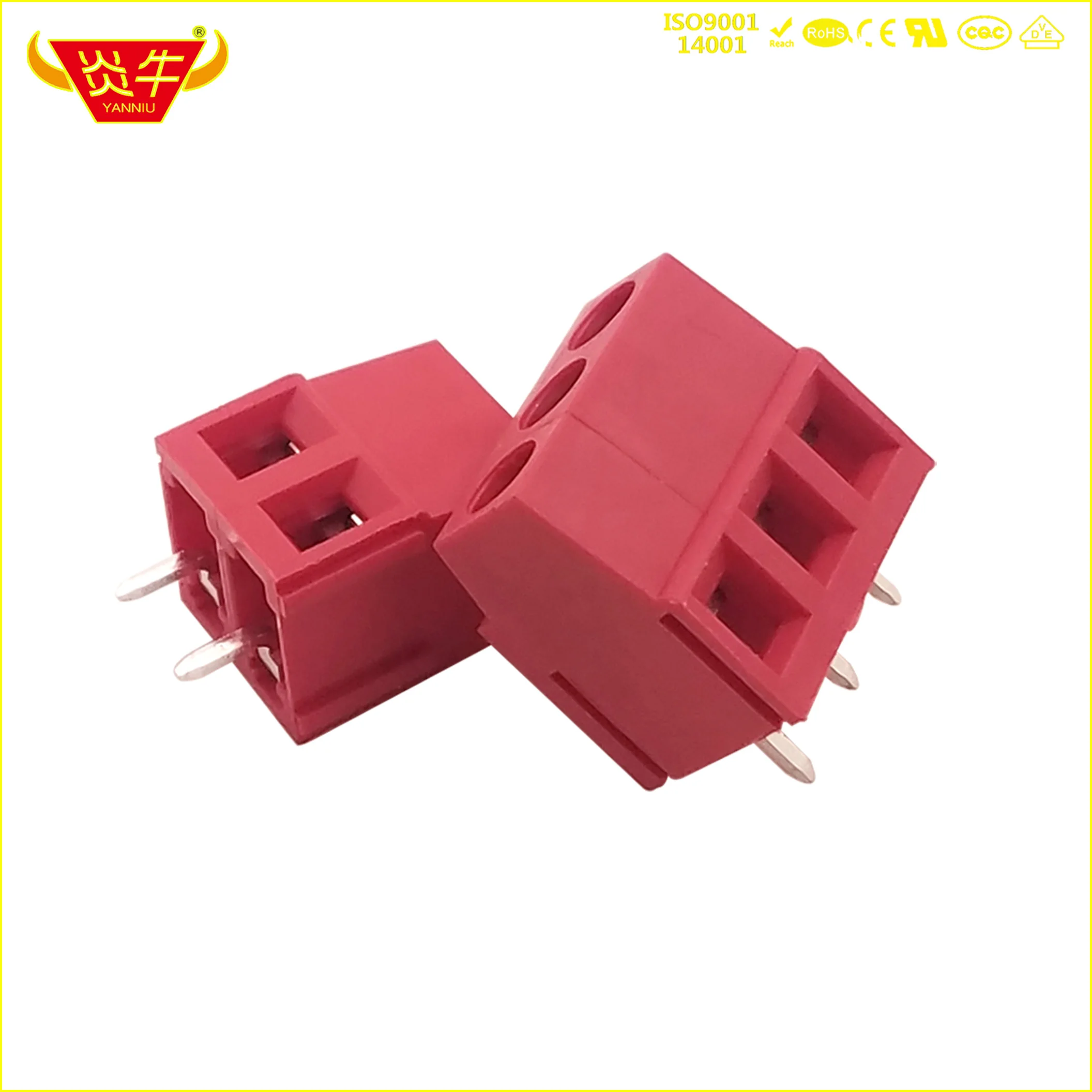 

50 шт. 5,08 мм KF128 DG500 DG128 2P 3P красные печатные платы клеммы 2PIN 3PIN MKDS 1,5/ 2 - 1715022 MKDS 1,5/ 3-5,08 - 1715734 YANNIU