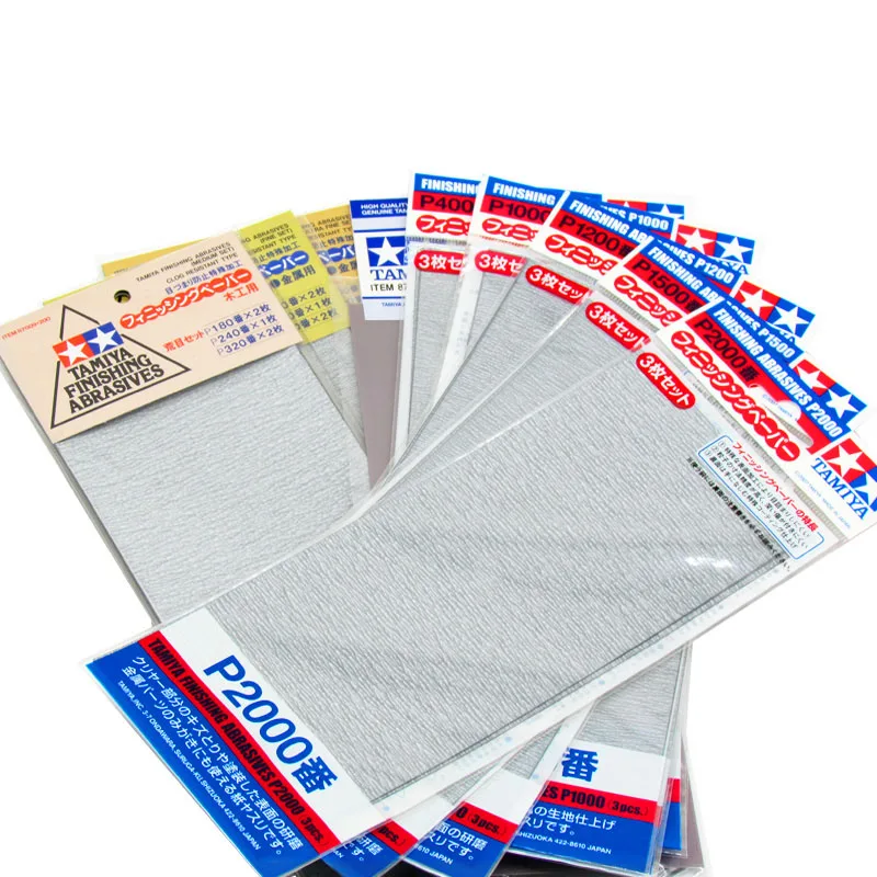 Model Tools Tamiya Finishing Abrasives Sandpaper Sanding Sponge Sheet Set For DIY Plastic Doll Military Model Kit Building Tool