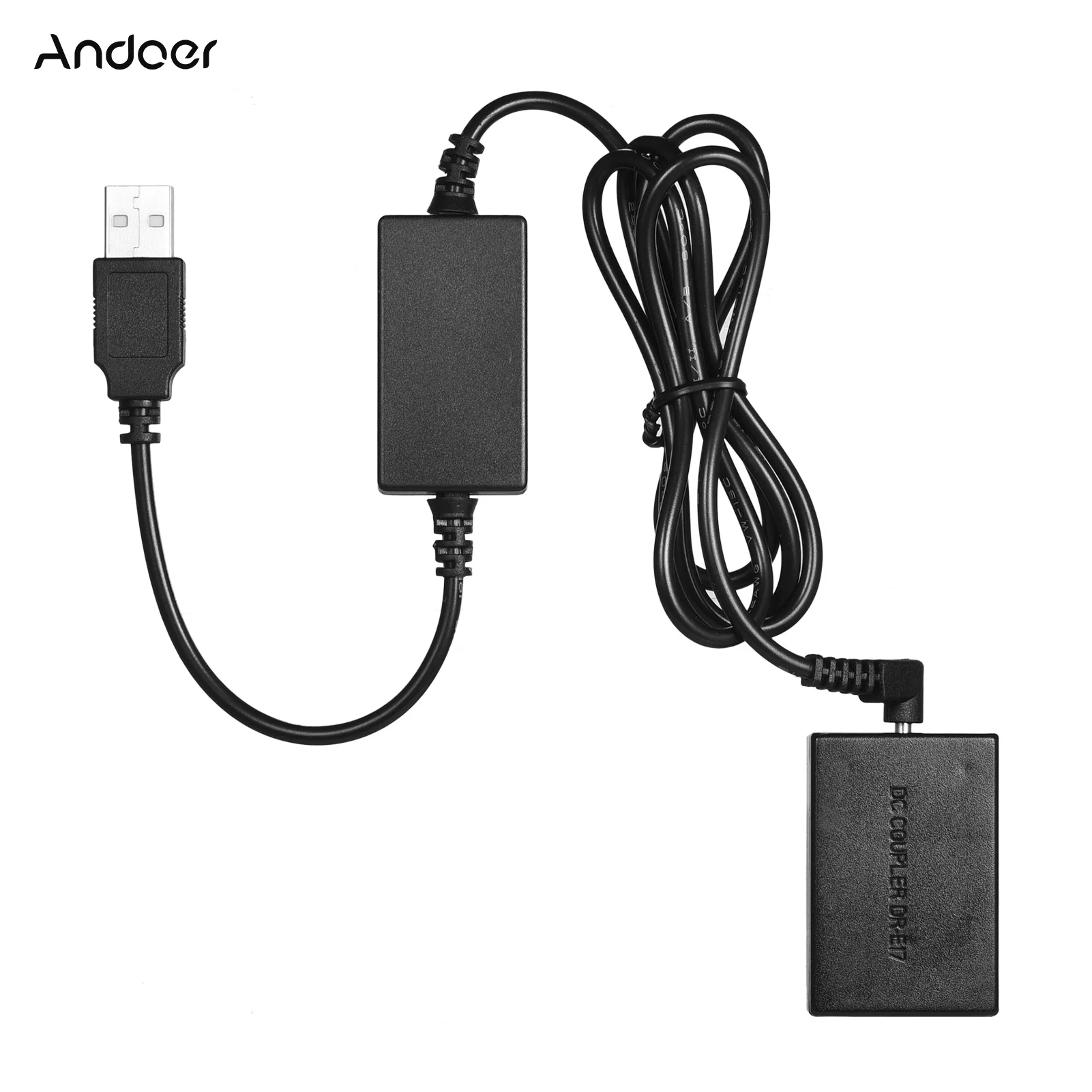 Andoer 5В USB к LP-E17 манекен Батарея батарея постоянного тока адаптер переходник