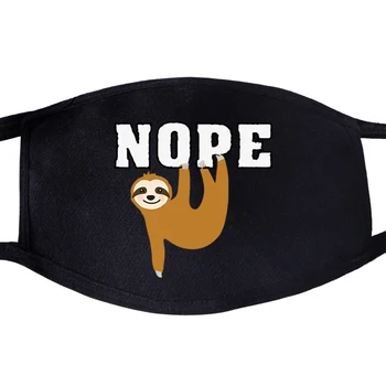 

Nope Folivora Dustproof Mouth Masks Face Cute Funny Unisex Reusable Fabric Anti Black Pollution Muffle Washable Protective Mask