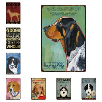 

Dog Siberian Poodle Bernese Metal Sign Tin Poster Home Decor Bar Wall Art Painting 20x30 CM
