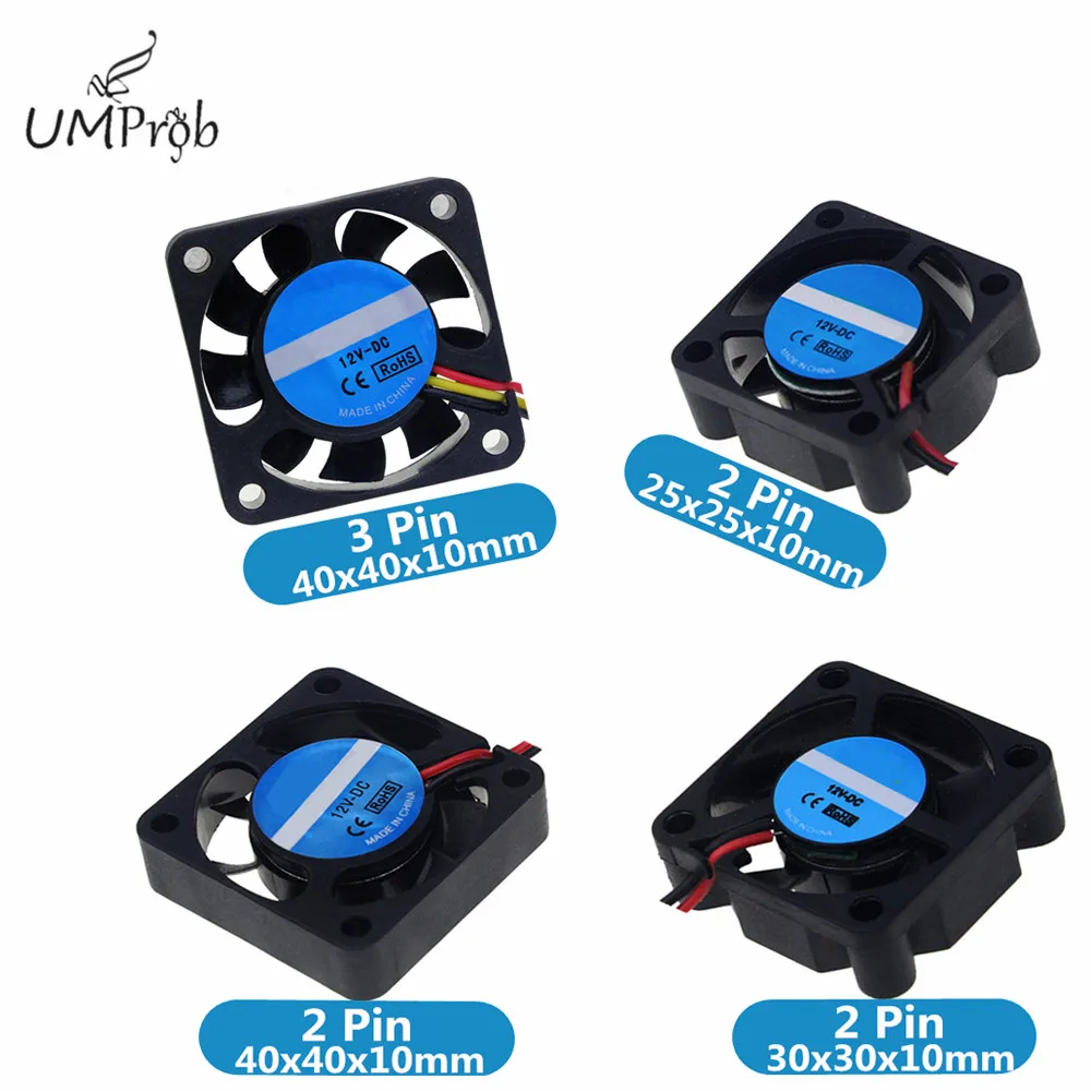DC 12V Мини Вентилятор охлаждения 2Pin / 3Pin кулер безщеточный чипсет радиатор
