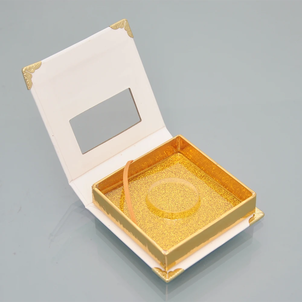 Упаковочная коробка для ресниц упаковочные коробки Пользовательский логотип искусственная норковая полоска ресниц Магнитный квадратный пустой чехол оптом поставщик