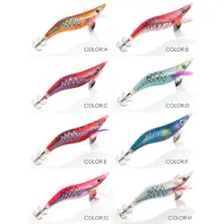 35# 185g 110mm Squid Hook Wood Shrimp Luminous Bait Artificial Fishing Lure With Jig Hooks For Octopus Squid Cuttlefish