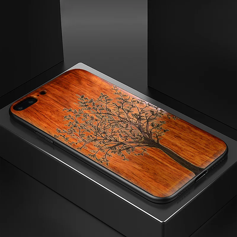 DS Деревянный ящик для iPhone 7, 8, 6, 6 S, Plus, 11 Pro Max X XR XS Max пользовательские резного дерева TPU чехол для samsung Galaxy Note 8, 9, 10, S9 S10 плюс - Цвет: DS