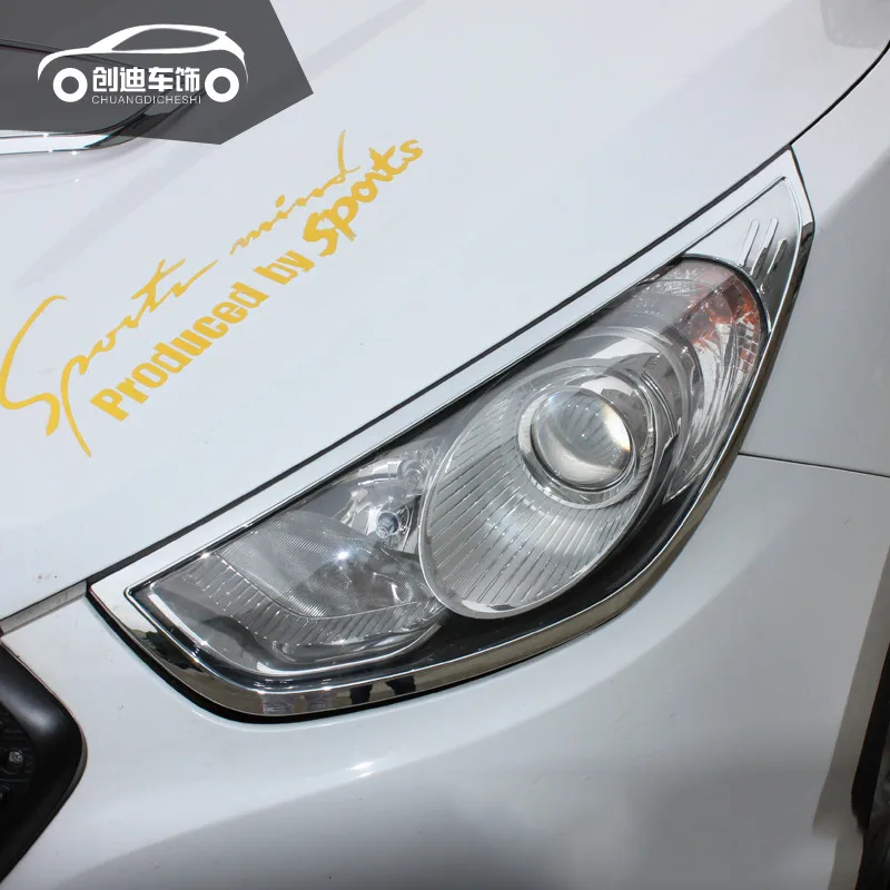 Для Hyundai IX35 2010 2011 2012 снаружи ABS хромированные передние светильник абажур для лампы