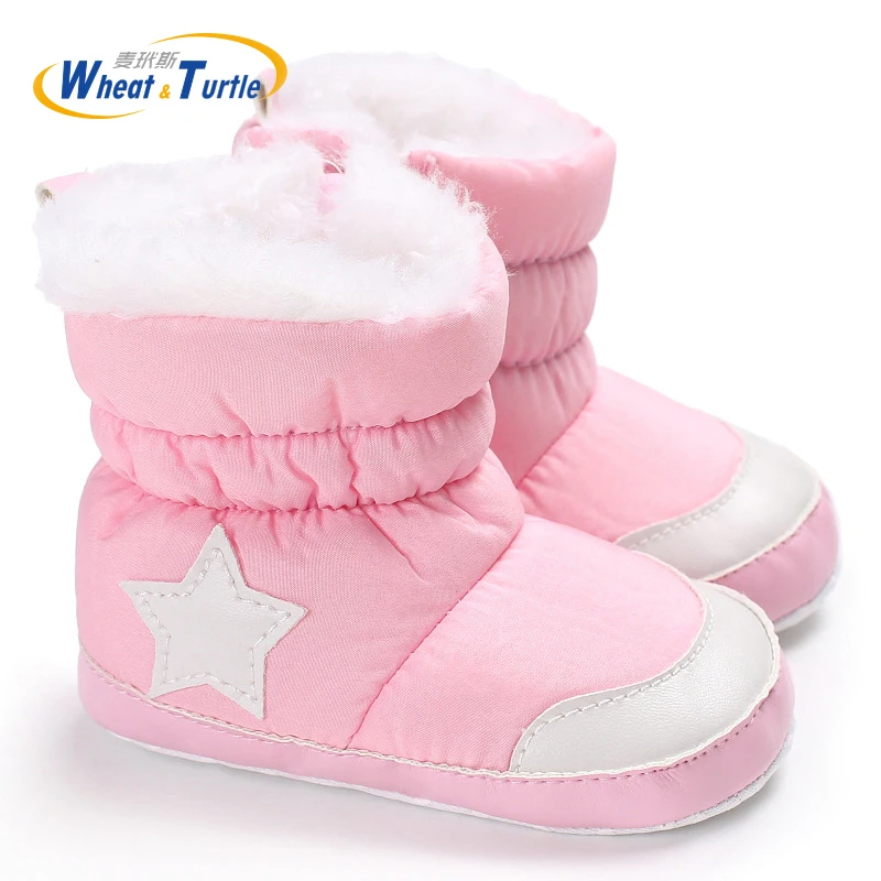 Обувь для мамы и ребенка; зимняя теплая обувь унисекс с искусственным мехом; пинетки для малышей; нескользящие флисовые зимние пинетки для малышей