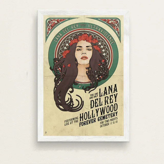 4 Lana Del Rey поп музыка певица модель художественная живопись Шелковый Холст плакат настенный домашний декор - Цвет: 4