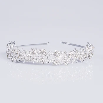 

Wedding Xmas Party Decor Crystal Headband Bridal Princess Bridal Prom Party Pearl Crystal Flower Hair Band Headband Tiara
