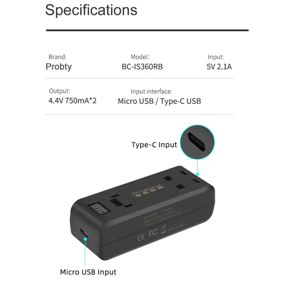 para Insta360 One Bateria Carregador Rápido r 1300mah ou - Image 6