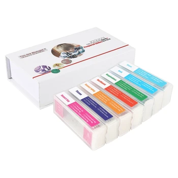 

35 Piece of Colorful Microscope Specimens Biological Specimen Slides with Box for Educational Teaching
