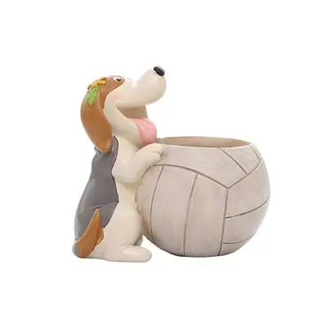 

Flower Pot Plant Pot Macetas Garden Accessories Planter Macetero Pots Volleyball Shaped Dog Flower Container For Home Office