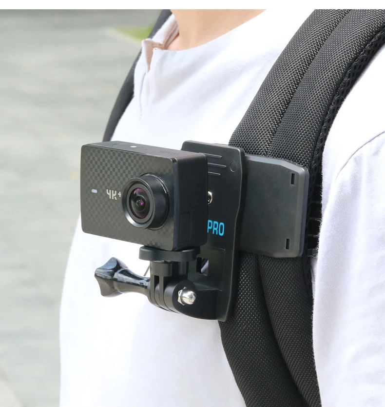 Зажим для экшн-камеры для GoPro Hero 8, 7, 6, 5, 4, крепление на 360 градусов, вращающийся зажим, крепление для рюкзака для Session 3+ 3 SJCAM SJ4000 Garmin