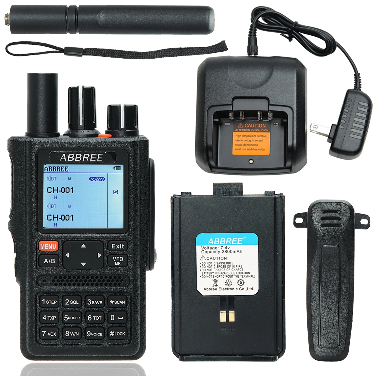 ABBREE AR-F8 gps 6 полос 999CH мульти-функциональный VOX DTMF SOS ЖК-дисплей Цвет Дисплей иди и болтай Walkie Talkie Ham радио+ USB кабель для программирования