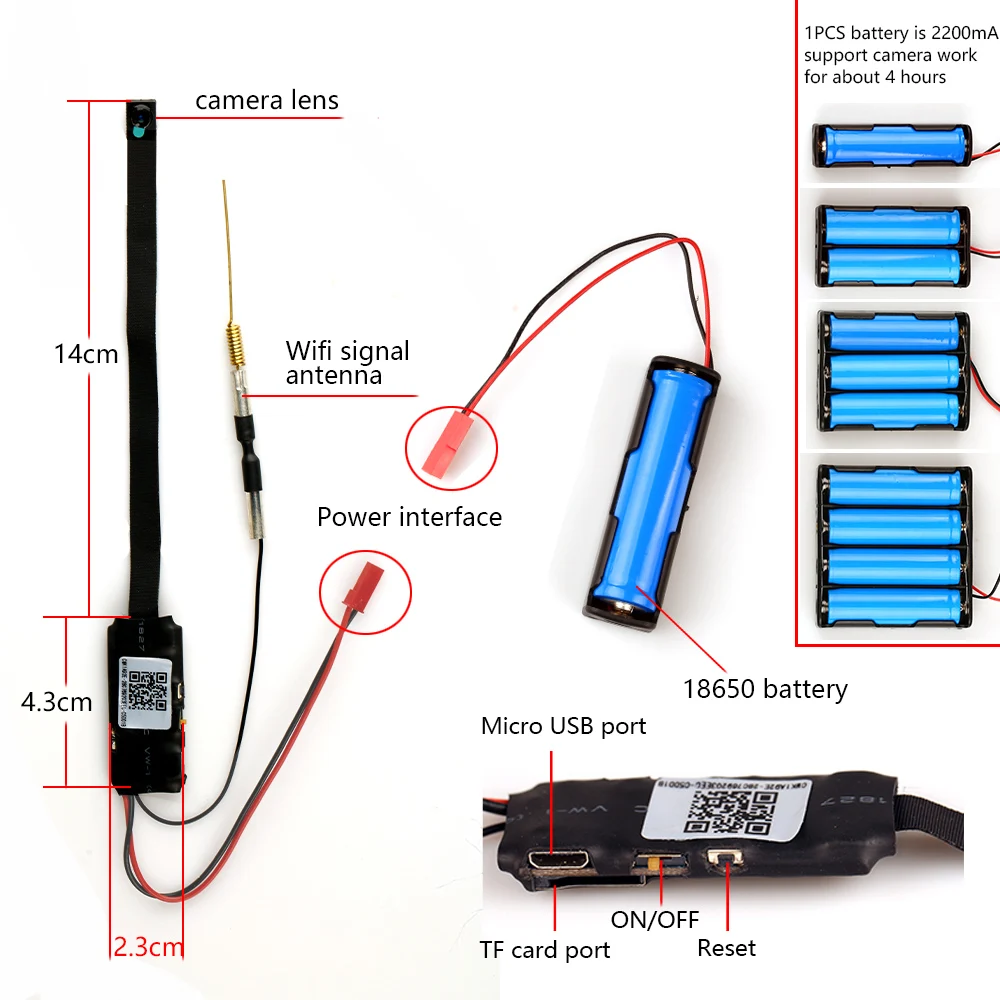 Wi Fi Сетевая камера веб IP P2P HD 1080P мини DIY Беспроводная модуль движения