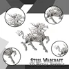 Microworld Steel Warcraft Styling Puzzle Blazing Kirin Animal Model Desktop Decoration Toy Souvenir Gift 3D DIY Puzzle For Child 6