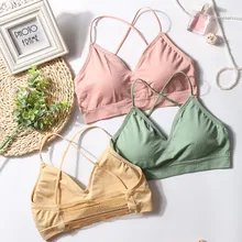 Модные сексуальные женские бюстгальтеры с эффектом пуш-ап, бюстгальтер с бретельками, красивые эластичные бесшовные бюстгальтеры без косточек, женские топы для фитнеса