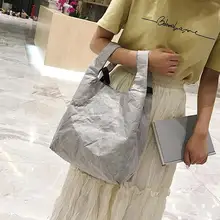 Водонепроницаемые сумки Tyvek на плечо женские повседневные экологически чистые хозяйственные сумки однотонные сумки с ручкой сверху для женщин леди