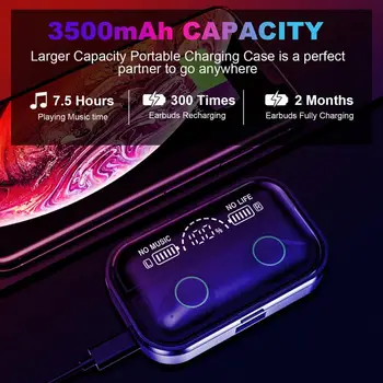 

T10 TWS Bluetooth 5.0 Earbuds True Wireless Stereo HIFI Headphones IPX7 SEALED