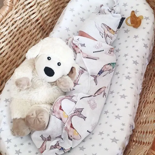 Модное милое хлопковое мягкое Пеленальное Одеяло на молнии для новорожденных мальчиков и девочек спальный мешок с принтом+ шапка на возраст от 0 до 6 месяцев, Осень-зима - Цвет: L